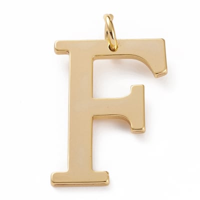 COLGANTE B/ORO LIGERO INICIAL F 27X22MM1
