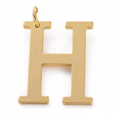 COLGANTE B/ORO LIGERO INICIAL H 27X22MM