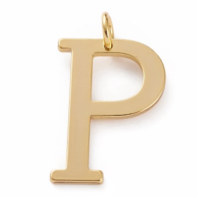 COLGANTE B/ORO LIGERO INICIAL P 27X22MM