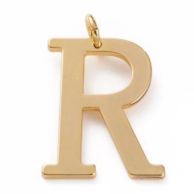 COLGANTE B/ORO LIGERO INICIAL R 27X22MM