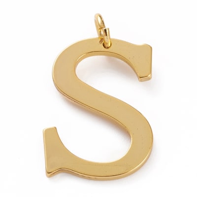 COLGANTE B/ORO LIGERO INICIAL S 27X22MM