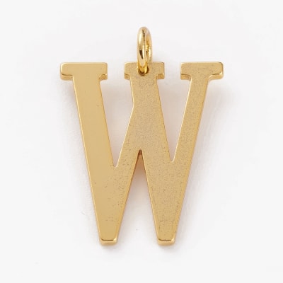 COLGANTE B/ORO LIGERO INICIAL W 27X22MM2