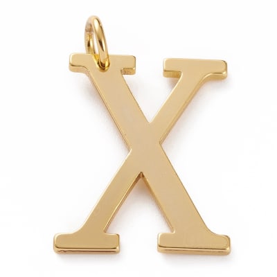 COLGANTE B/ORO LIGERO INICIAL X 27X22MM