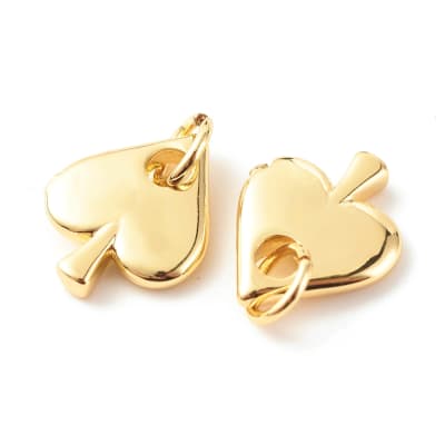 COLGANTE B/ORO CORAZON POKER 17X12MM1