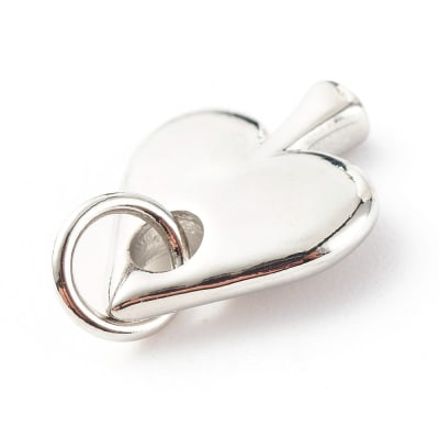 COLGANTE B/PLATINO CORAZON DE CARTAS 17X12MM1