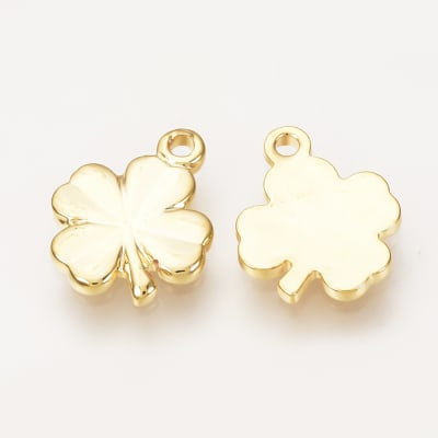 MINI DIJE B/ORO TREBOL 4 HOJAS 10X8MM1