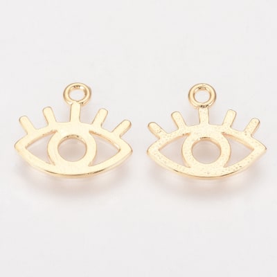 MINI DIJE B/ORO OJO CON PESTAÑAS 11X13MM