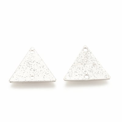 CONECTOR BAÑO DE PLATINO TRIANGULO 13X15MM