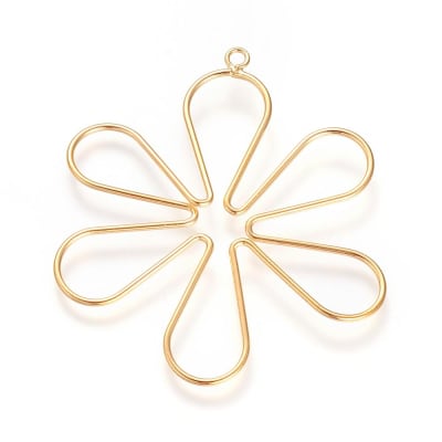 FIGURA B/ORO COLGANTE FLOR 57X49MM1
