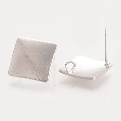 PENDIENTES B/PLATINO ROMBO CURVO 17MM1