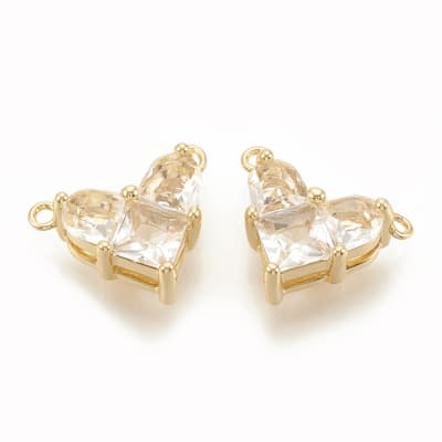 COLGANTE B/ORO CORAZON ZIRCON CLARO 9X12MM1