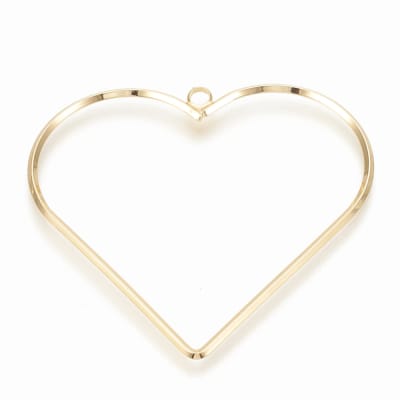 FIGURA B/ORO COLGANTE CORAZON 49X52MM