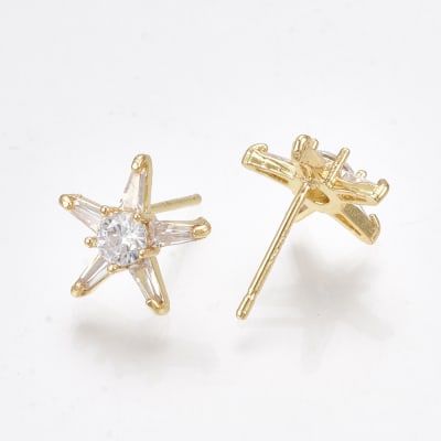 ARO LISTO B/O ESTRELLA DE 5 PUNTAS CON ZIRCONES 12MM1