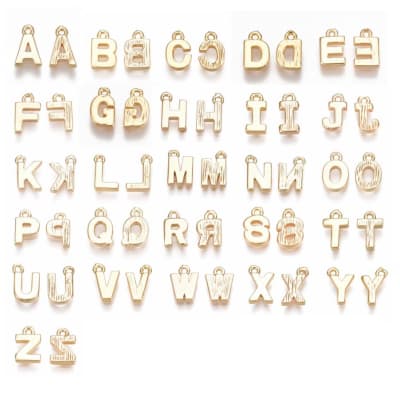 COLGANTE B/ORO INICIALES ABECEDARIO MINI 8X51