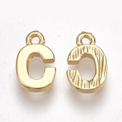 COLGANTE B/ORO INICIAL MINI C 8X5MM