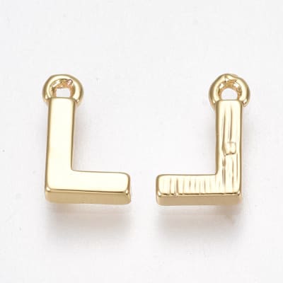 COLGANTE B/ORO INICIAL MINI L 8X5MM