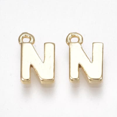 COLGANTE B/ORO INICIAL MINI N 8X5MM