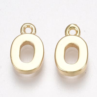 COLGANTE B/ORO INICIAL MINI O 8X5MM
