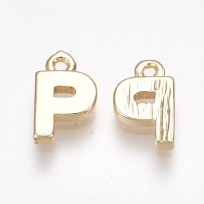 COLGANTE B/ORO INICIAL MINI P 8X5MM