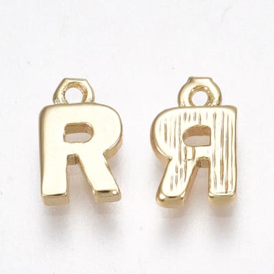 COLGANTE B/ORO INICIAL MINI R 8X5MM