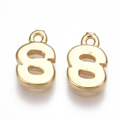 COLGANTE B/ORO INICIAL MINI S 8X5MM