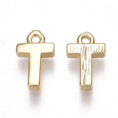 COLGANTE B/ORO INICIAL MINI T 8X5MM