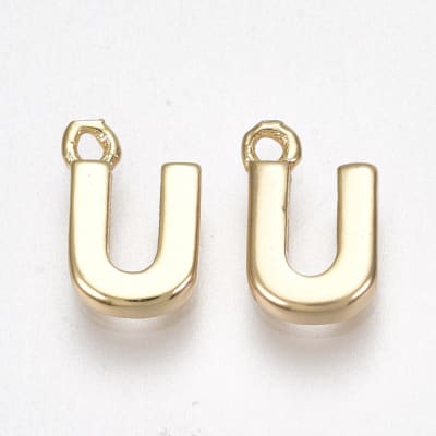 COLGANTE B/ORO INICIAL MINI U 8X5MM