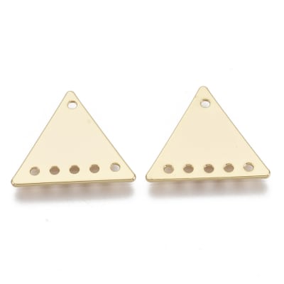CONECTOR B/ORO TRIANGULO PLANA 13X15MM