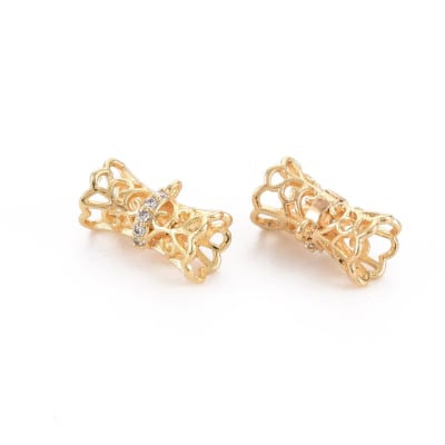 PASADOR B/ORO COLGANTE CON ZIRCON 6X10MM