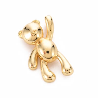 COLGANTE B/ORO OSO DE PELUCHE 14X8MM1