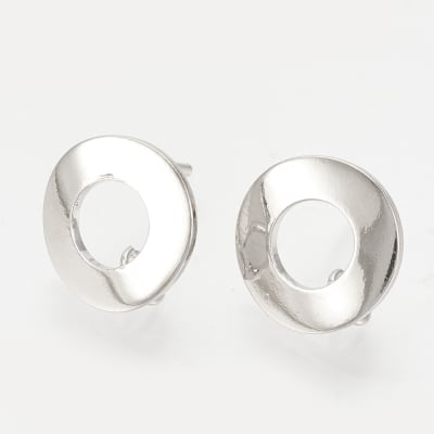 PENDIENTES B/PLATINO CIRCULO BUÑUELO HUECO 12MM1