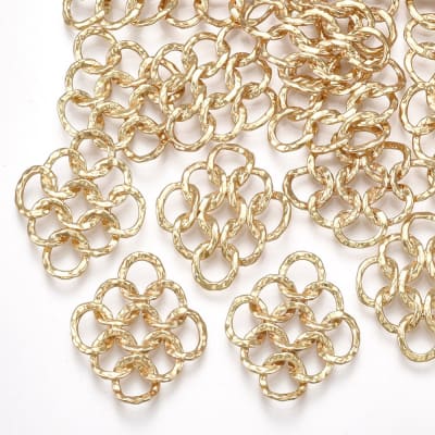 CONECTOR B/ORO FILIGRANA CIRCULOS 26X22MM