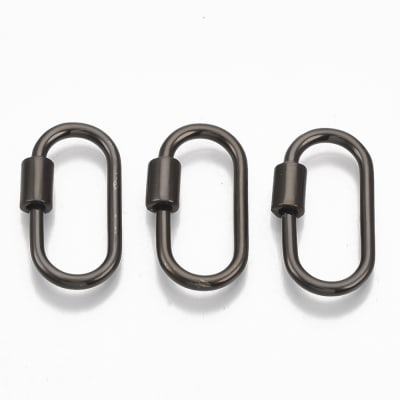 BROCHE TORNILLO OVALADO GUNMETAL 25X14MM
