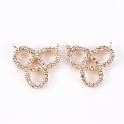 CONECTOR B/ORO SIMBOLO CELTA CON ZIRCONES 13MM1