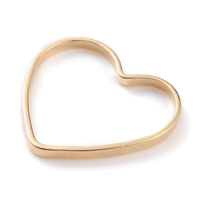 FIGURA B/ORO CORAZON PLANO 14MM