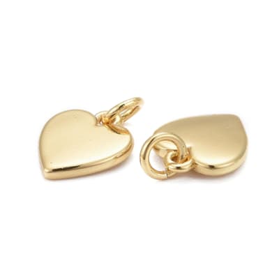 COLGANTE B/ORO MINI CORAZON PLANO 9X8MM1