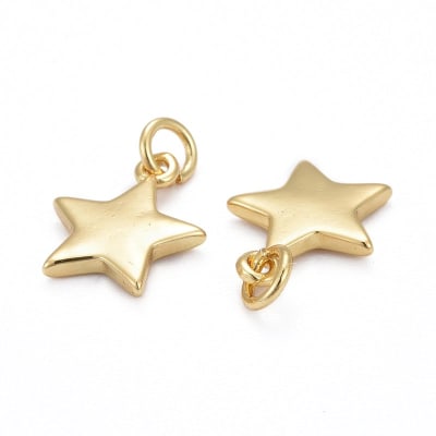 COLGANTE B/ORO ESTRELLA PLANA 11X10MM1