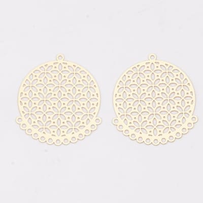 CONECTOR B/ORO PARA AROS MANDALA 32X28MM