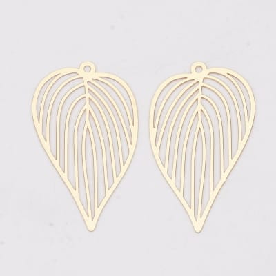 COLGANTE B/ORO HOJA PLANA DELGADA 42X25MM1