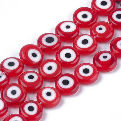 CRISTAL MURANO OJO TURCO ROJO 10MM