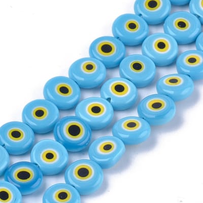 CRISTAL MURANO OJO TURCO PLANO AZUL CIELO 9X3MM1