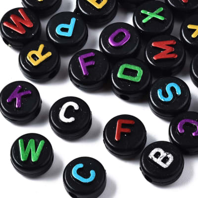 PASADOR  INICIALES ACRILICAS COLORES (12)