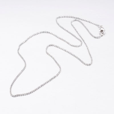 CADENA LISTA BAÑO DE PLATINO MILITAR 44.5CM