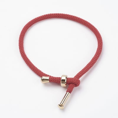 PULSERA AJUSTABLE CORDON LISO ROJO