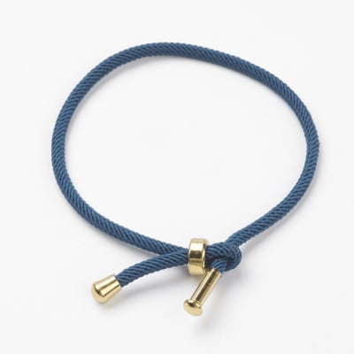 PULSERA AJUSTABLE CORDON LISO AZUL MARINO2