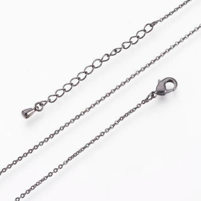 CADENA LISTA GUNMETAL ESLABON MINI 44.5CM