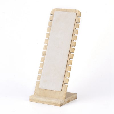 EXHIBIDOR DE CADENAS RETANGULO DE BAMBU 10X26MM1