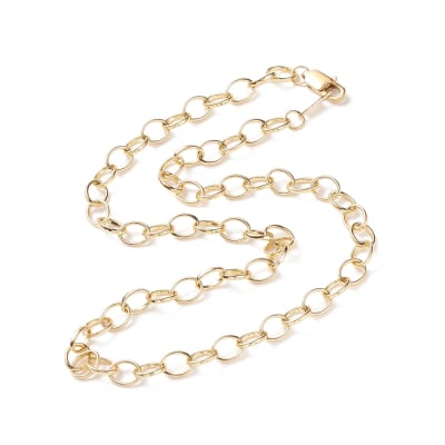 CADENA LISTA B/ORO ESLABON OVALADOS GOOD LUCK 1