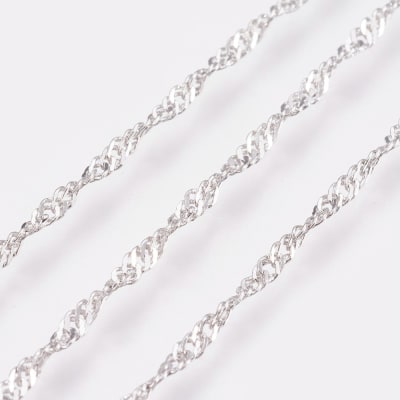 CADENA LISTA B/PLATINO ADN 1.5MM 46CM