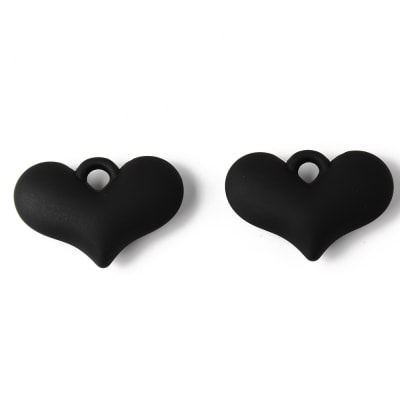 COLGANTE ENGOMADO CORAZON NEGRO 25X37MM